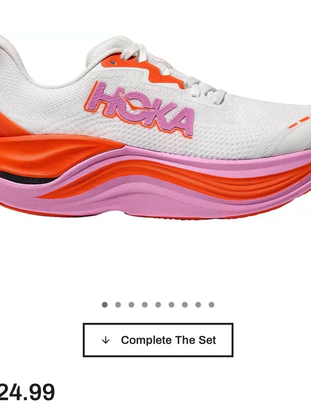 HOKA Skyward X Women's White Orange Pink Running Shoe